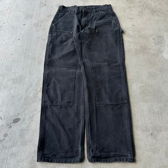 Vintage Y2K Carhartt black double knee work wear pants - Picture 1 of 7